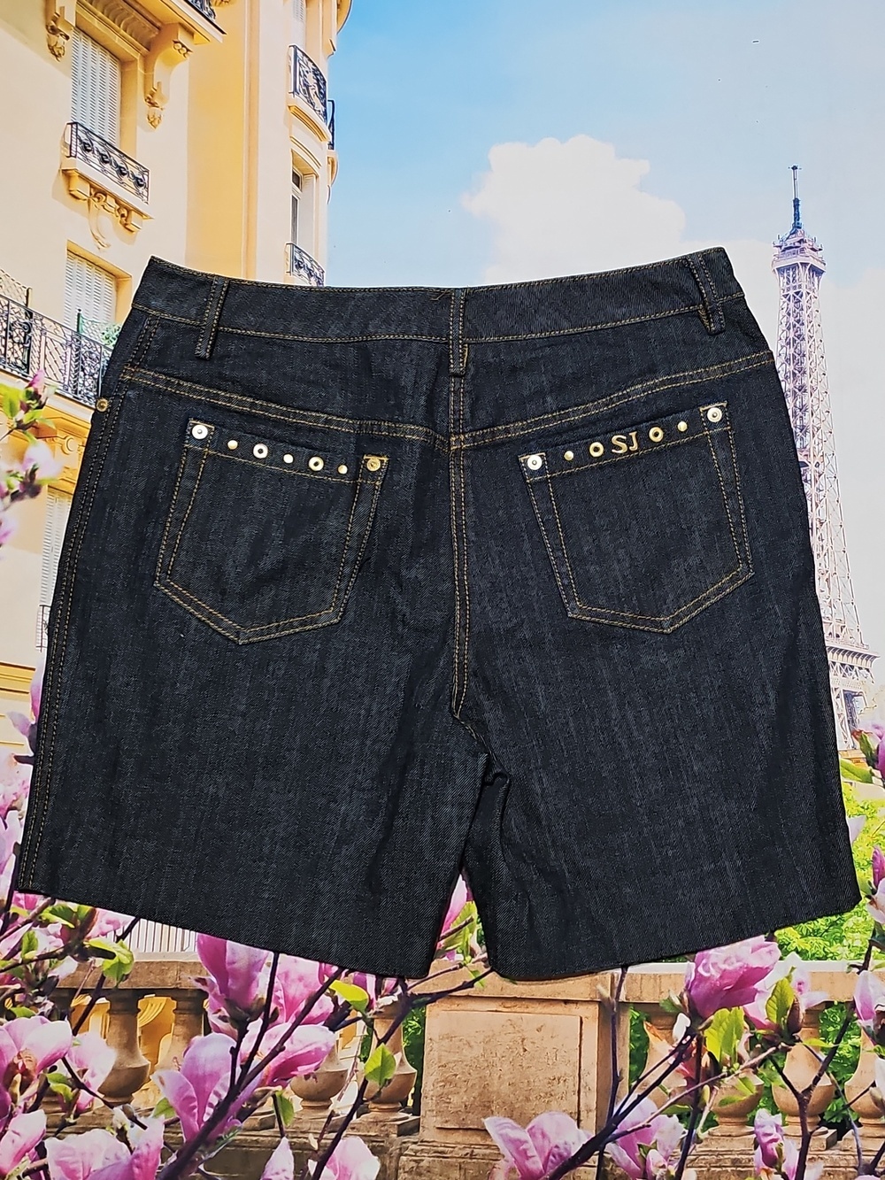 St. John Sport Denim Shorts Size 10‎ - Picture 5 of 5